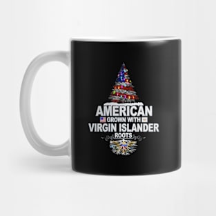 Christmas Tree  American Grown With Virgin Islander Roots - Gift for Virgin Islander From Virgin Islands Mug